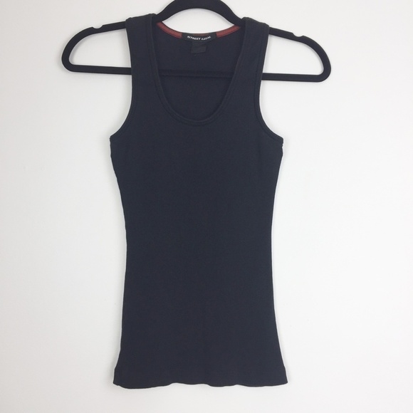 Street Legal Tank Top Women's Med Long Ribbed 100% Cotton Navy Blue Stretchy - Picture 1 of 5